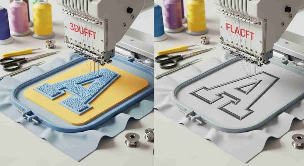Flat Embroidery vs 3d Puff Embroidery