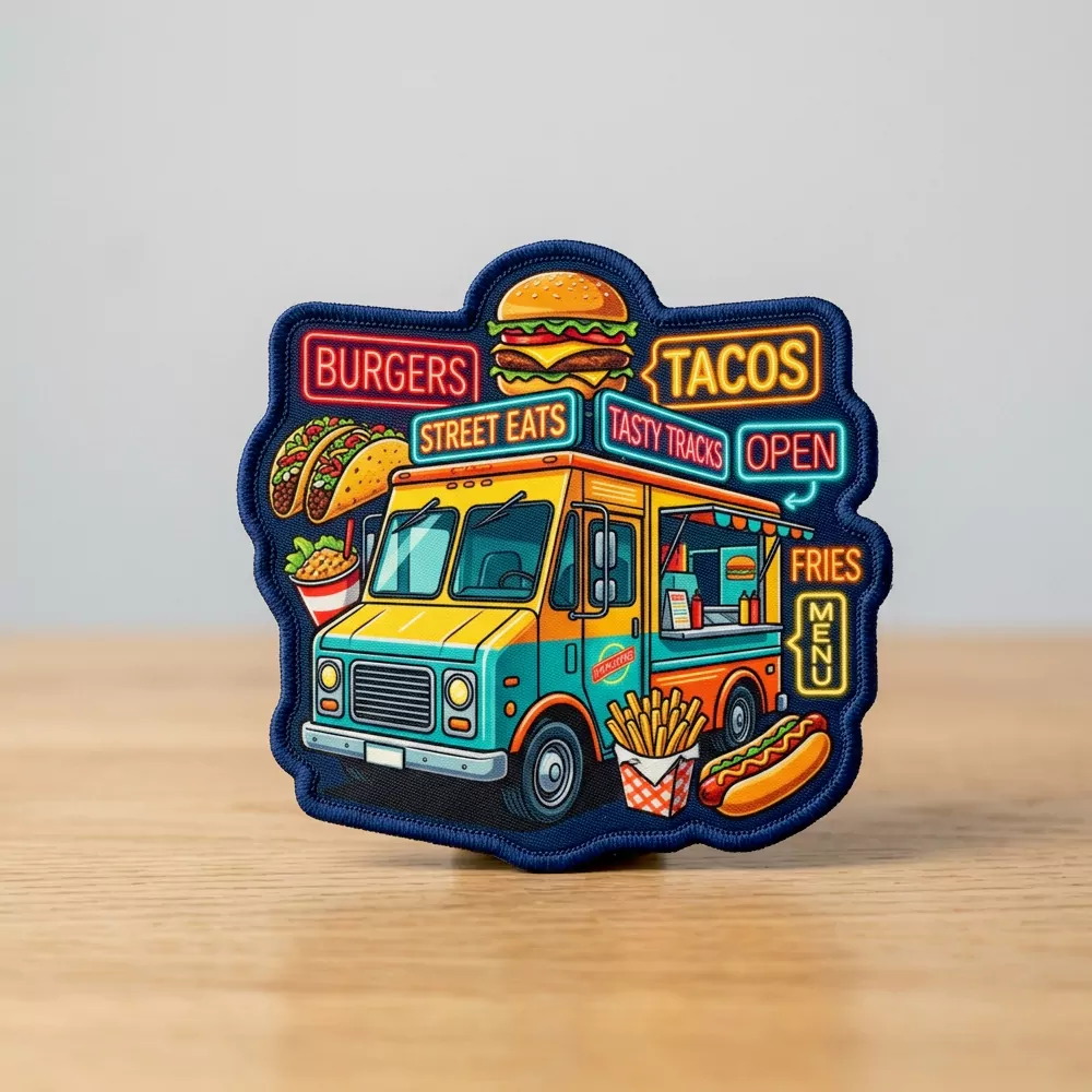 Colorful Food Truck sublimation patch