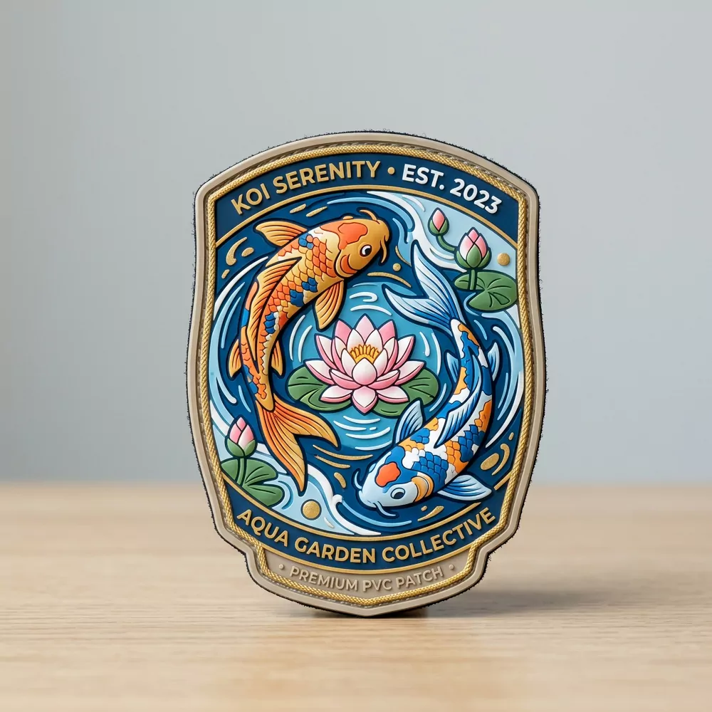 Koi Fish & Lotus PVC Patch