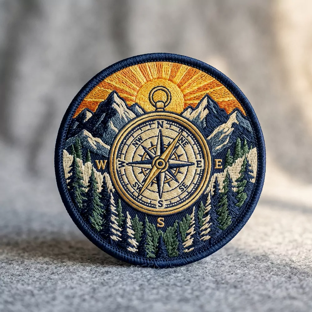 Luxury Compass Adventure Embroidery Patch