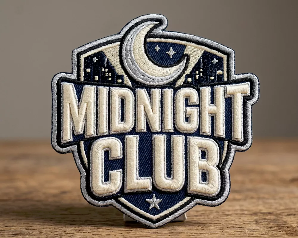 Midnight Club 3D Puff Embroidery Patch