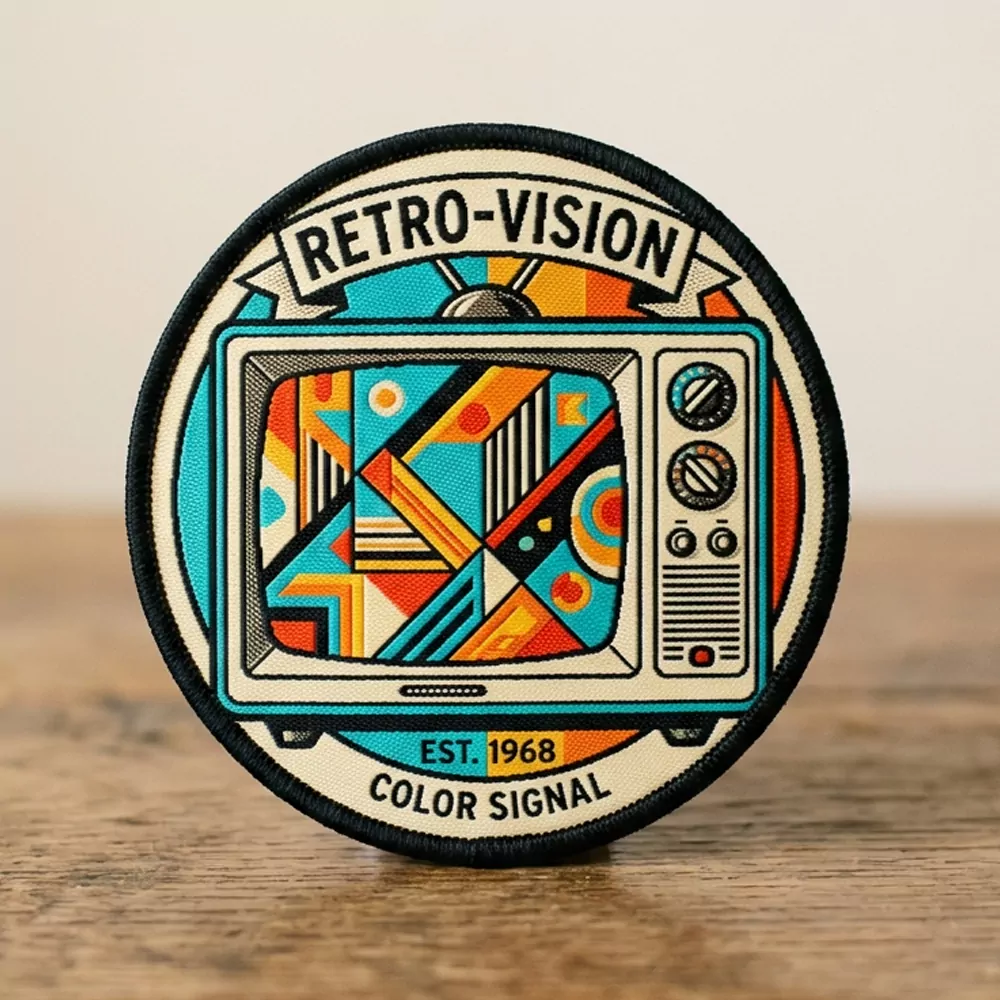 Retro Television Woven Patch