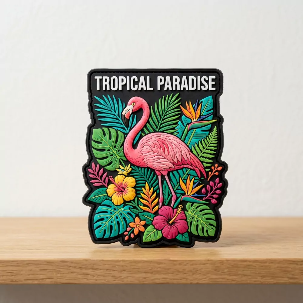 Tropical Flamingo PVC Patch