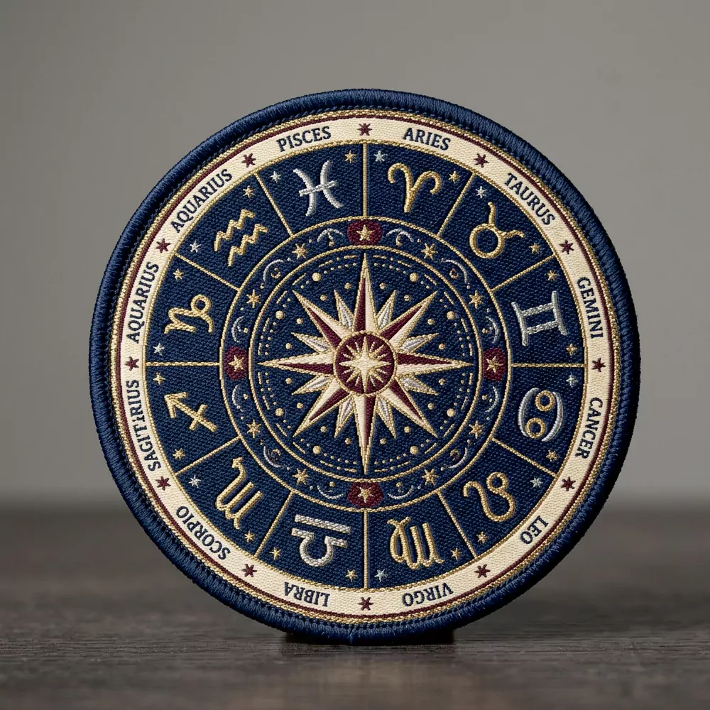 Zodiac Wheel Woven Patch